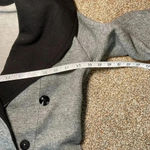 Sebby  Hooded Jacket. Grey with black hood fleece lined. Missing belt. Size small Photo 4