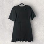 Pretty Little Thing New Black Frill Wrap Ruffle Dress Short Sleeve Twelve Photo 1