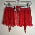 Victoria's Secret Victoria’s Secret Shine Strap Lace Garter Skirt Red Size XS/Small NWT Photo 2