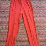 August Silk NWT ORANGE RED WASHABLE TROUSER PANTS 100% SILK Photo 6