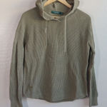 Ralph Lauren Lauren  Women's‎ Waffle Knit Cowl Neck Hoodie Pullover Green Size M Photo 0