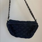 Chico's  Navy Quilted Shoulder Bag with Silver Chain Photo 7