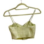 ZARA Green Corset House Of CB Style Satin Bustier Crop Top Sz S Photo 7