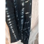 Long Tie Dye Sleeveless Duster Vest Black White Boho Fringe Size undefined Photo 2