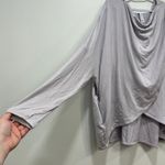 Athleta Womens Purana Wrap Sweatshirt 2XL Purple NWT $89 Cross Hood Soft Knit Photo 1