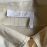 CHLOÉ Tie-neck silk-jacquard blouse Vanilla Ice Size 36 (US size 4) Oversized Photo 3