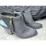 Miranda Lambert Heavenly Heeled Booties Open Toe Buckle‎ Tassel Black 9.5 Photo 2