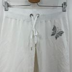 Bebe Y2K American VINTAGE XS White Butterfly Rhinestone Capri Sweatpant Joggers Photo 2