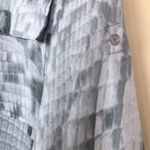 Calvin Klein Women’s Skakeskin Print Deep V-Neck Button-Up Long Sleeve Shirt Photo 5