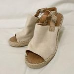 Toms  MONICA Natural Oxford Espadrille Platform Wedge Sandal Slingback Size 6.5 Photo 2
