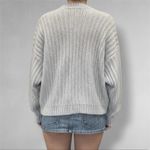 Elodie  Grey Open-Knit Cardigan Photo 3