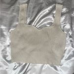Sweater knit crop tank top White Size M Photo 0