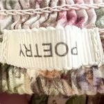 Poetry  Floral Button-Down Dress with Woven Belt Size Medium Tan Pink Spring Photo 7