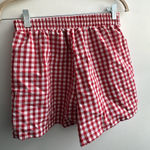 Red and White Gingham Shorts Size M Photo 0