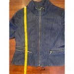 White House | Black Market Size 12 (runs small) Jean Jacket with Silver Zippers Photo 12