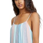 Rails Adora Highland Stripe Tiered Linen Blend Midi Dress in Multi Blue Photo 2