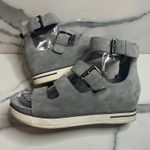 Eileen Fisher  Womens Gray Leather Strappy Gladiator Platform Sandal Sz 6 Comfort Photo 6