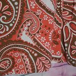 Talbots CUVED HEM FLOWY PAISLEY FLORAL ORANGE BROWN A LINE SKIRT 12 PETITE Photo 9