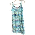 Lilly Pulitzer Dress Size XS Blue Sleeveless High Tide Toile Beach Pattern Photo 1
