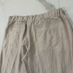 Columbia  Linen Blend Drawstring Cropped Pants Women’s Medium/27L Khaki Beige Photo 7