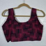 MeUndies Women Plus Size 3X Black Red Stripe Scoop Bralette Loungewear Wicking Photo 0