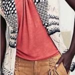 Anthropologie Moth ANTHRO Draw The Eye Tan Black Comb Mix Media Racerback Sweater Vest $128 EUC S/M Photo 0