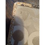 Coach Wallet  Madison Op Sateen Slim Bifold Khaki Python Snake Leather RARE J‎ Photo 2