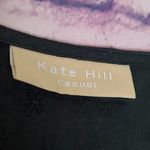 Kate Hill  100% LINEN BLACK EMBROIDERED TIE NECK TUNIC XL Photo 8