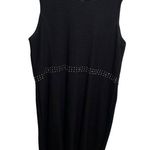 Ming Wang Sleeveless Knit Dress Black Beaded Waist Photo 0