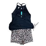 AQUA  Eve Tankini Swimsuit Leopard‎ Print Shorts 2 Piece Set Plus Size 20W Photo 1