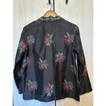 Laura Ashley  100% Silk Floral Blouse Size Medium Petite Photo 2