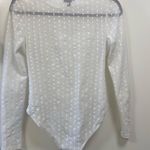 Topshop  Women’s white lace long sleeve bodysuit size 4 Photo 5