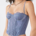 Urban Outfitters dainty lace blue corset strappy top with adjustable straps Photo 0