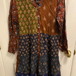Sacred Threads Brand New  Hippy Batik Boho Pocket Patch Tunic Top t L/XL Photo 0