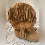 Silver Star Boots Brown Western Cowgirl Fringed Houston Suede Boots Size 8 Photo 1
