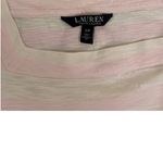 Ralph Lauren Lauren  Striped Cotton Jersey Puff Sleeve Pink White Shirt Small Photo 2