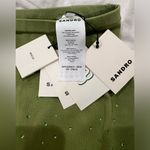 Sandro NEW Rhinestone-Embellished Green Midi Skirt Photo 2