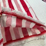 J.Crew  Belted Poplin Tunic
Dress Red White Striped Fringe
Trim Size 10 Photo 14