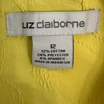 Liz Claiborne Vintage  Yellow Belted Shirt Dress‎ Midi Career Workwear Chic SZ 12 Photo 14