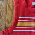 Cotton On Red orange yellow white high neck Cotton:On Tank top Photo 3
