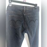 Levi's Stretchy Legging Jeans Metallic Gold Glitter Black Denim Grunge Sz 11/30 Photo 6