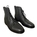 Vince 🌟 Women’s Black Cooper Leather Booties Size 9.5 Lace-Up Zip Ankle Boots 🌟 Photo 2