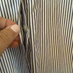 Madewell  Collared Shirt Dress Sz LG Mixed Blue Stripe Teacher Preppy Coastal EUC Photo 2
