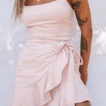 Princess Polly Womens Size 2 cottage hill pink wrap front mini dress Photo 0