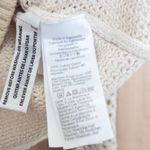 J.Crew  Womens Crochet Knit Sweater Top Sz L Cream Long Sleeve Minimalist Preppy Photo 5