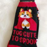HAPPY HALLOWEEN Novelty Printed Socks Too Cute To Spook Devil Dog fits 4 Photo 0