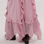 Free People  Ethereal Bohemian Bring The Romance Midi Maxi Dress Pink Medium Photo 10
