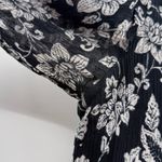 Sézane Sezane Leana Black & White‎ Floral Silk Blend Long Sleeve Shift Mini Dress Sz 38 Photo 7