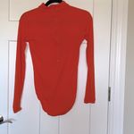 Long Sleeve Turtleneck Brief Bodysuit Orange Size L Photo 2
