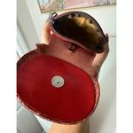 Aloha Hawaii Genuine Leather Red Yellow Owl Coin Purse Wristlet Keyring OS Photo 2